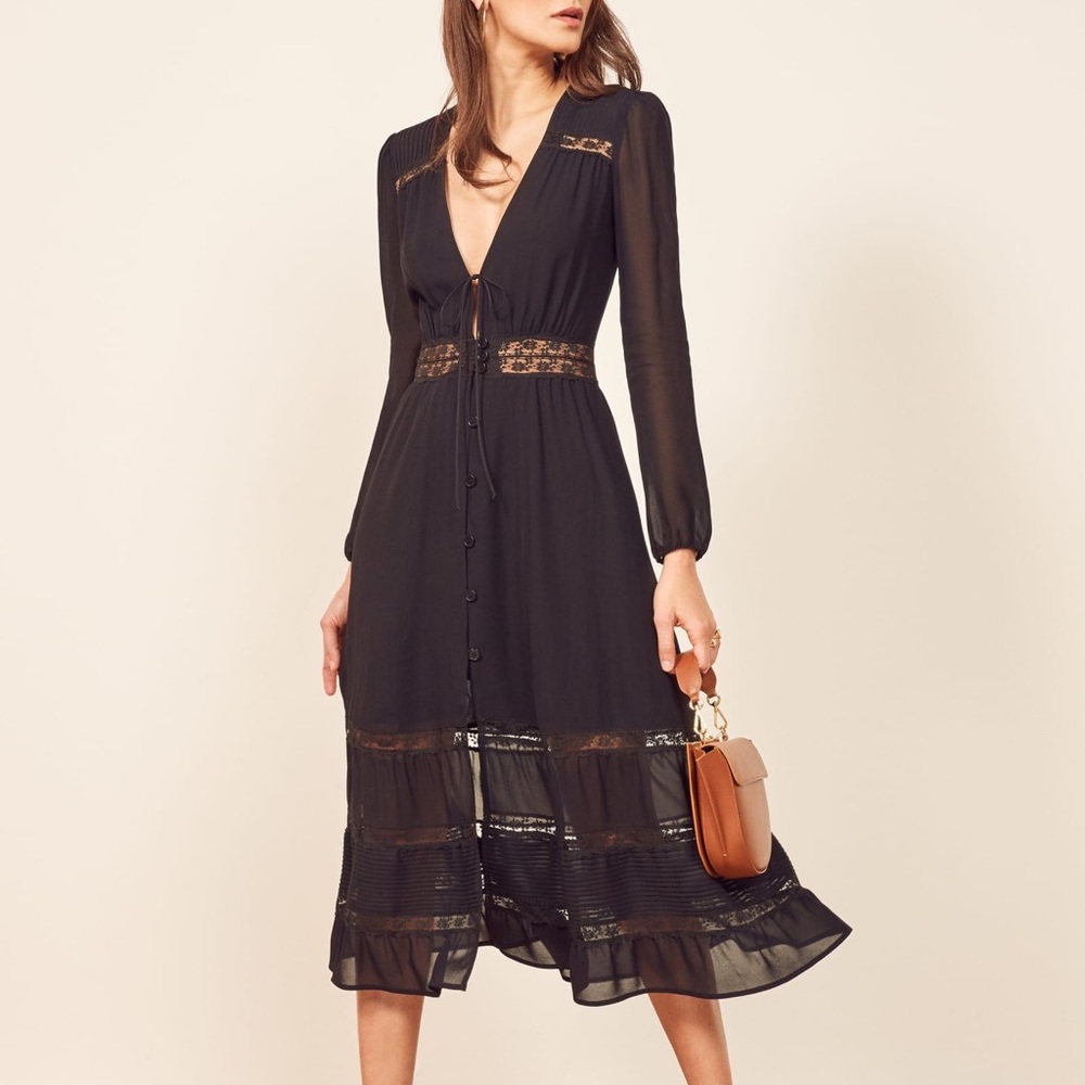 NWT Reformation Imogen dress in black